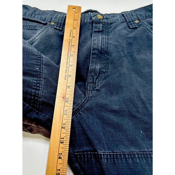 (2) Y2K Wrangler Riggs Cargo Pants Mens 36X32 Blue Brown Ripstop Workwear Baggy - Picture 9 of 10